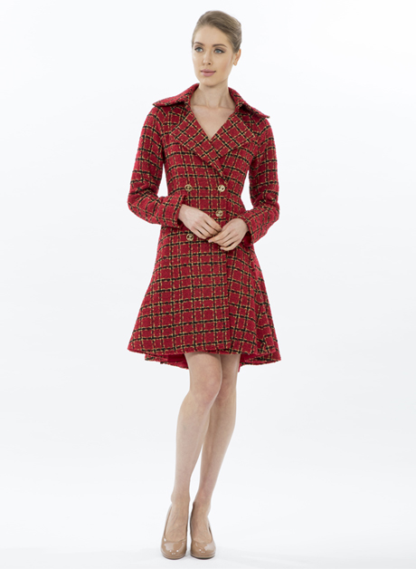 tweed dress red